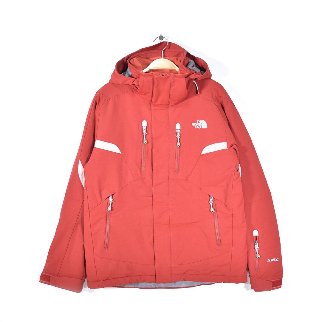 ノースフェイス ナイロンジャケット RECCO マウンテンパーカー レッド アウトドア THE NORTH FACE メンズS 古着 @DD0354