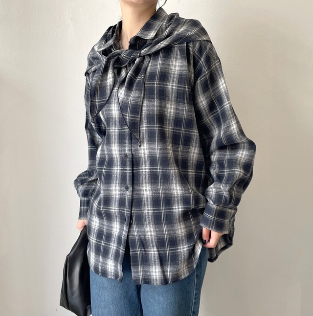 ナンバーミーTOKYO" FLANNEL CHECK SHIRTS"NAVY