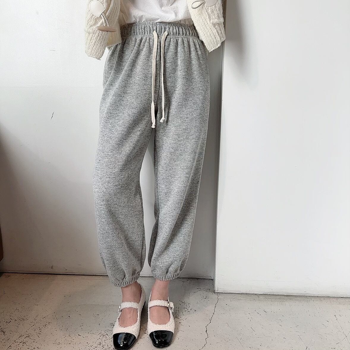 Wool jogger pants / grey (1月上旬〜中旬頃発送予定)