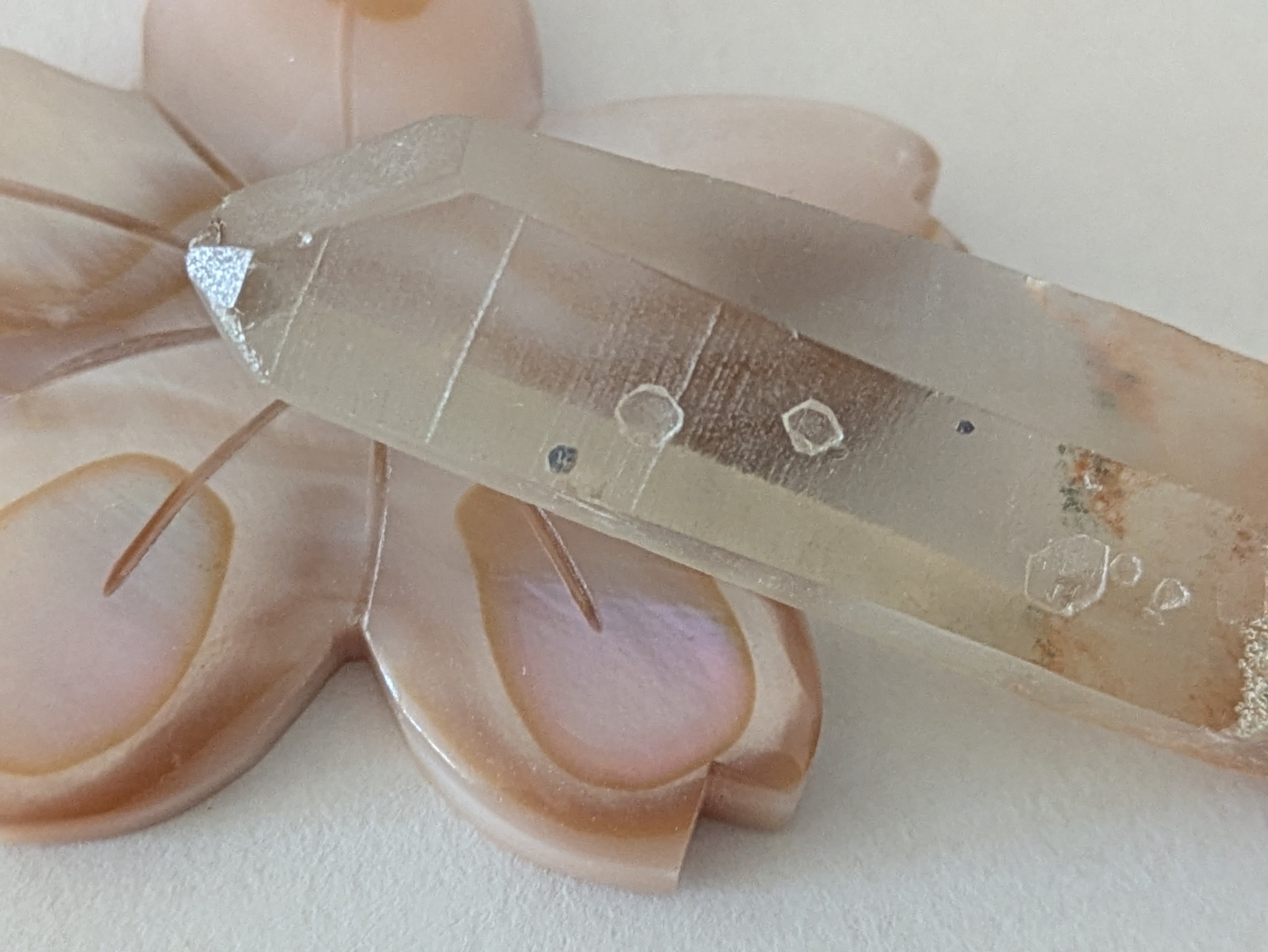 《希少》フローライトインクォーツ原石ポイント