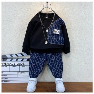 【即納残り1点】パッチワーク柄パンスウェットセットアップ