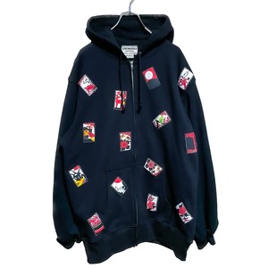 UNFINISHED花札ワッペンオーバーサイズパーカー