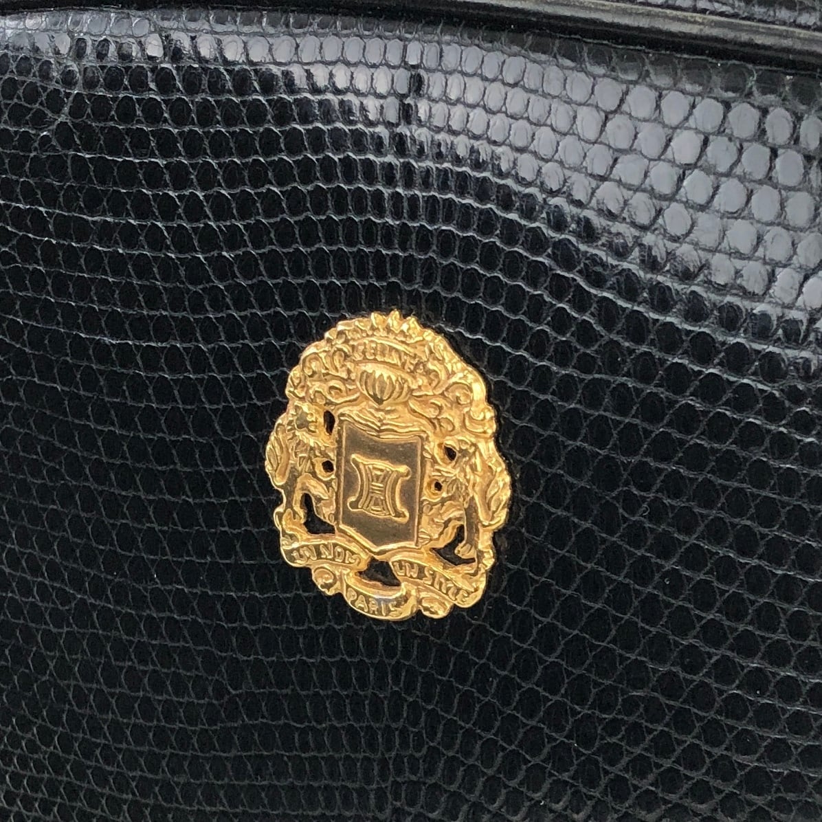 CELINE セリーヌ エンブレム トリオンフ リザード ポシェット クロス