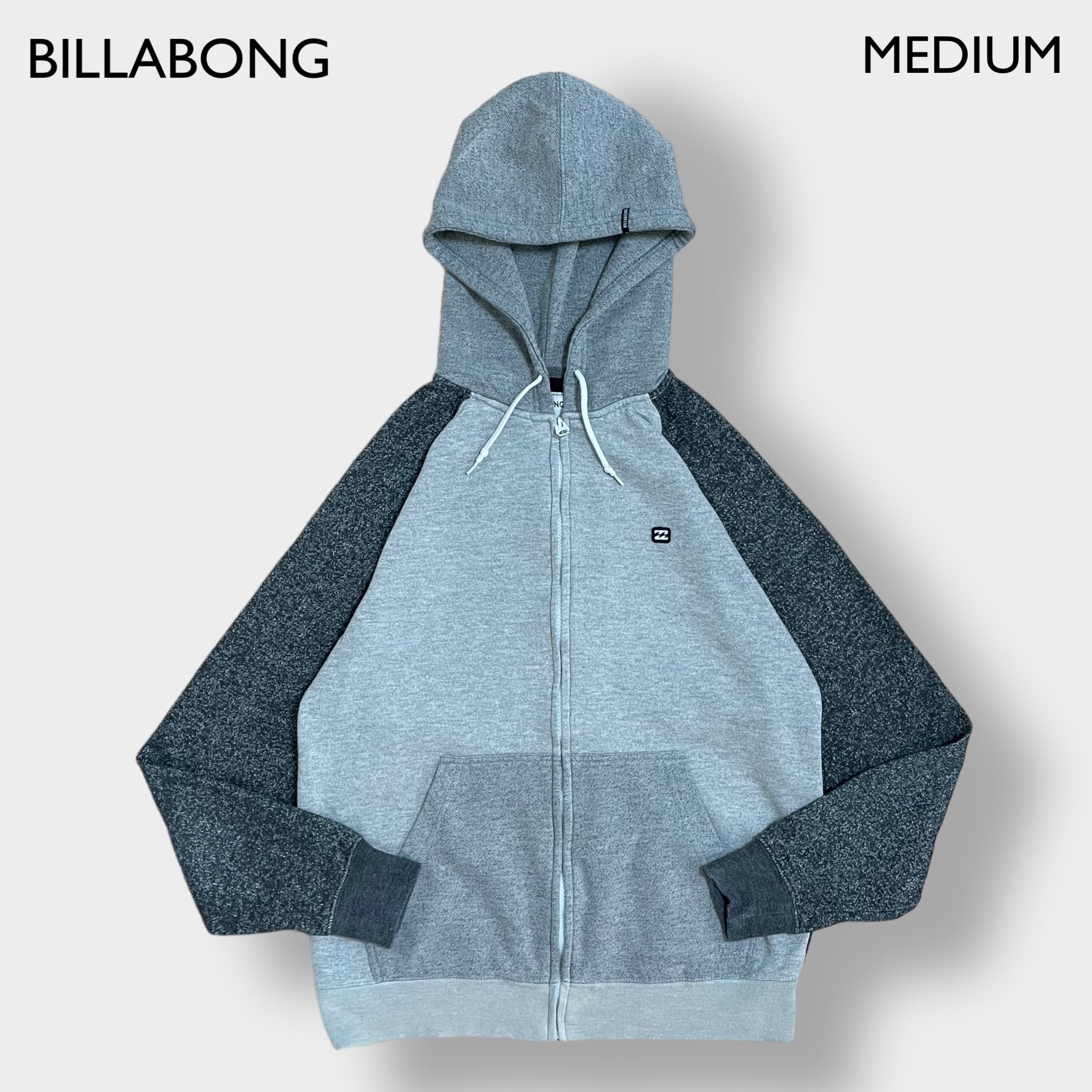 BILLABONG ジップアップ パーカー スウェット フーディー ワンポイント