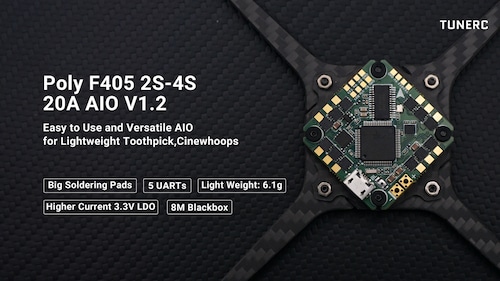 tuneRC Poly F405 2S-4S 20A AIO FC V1.2