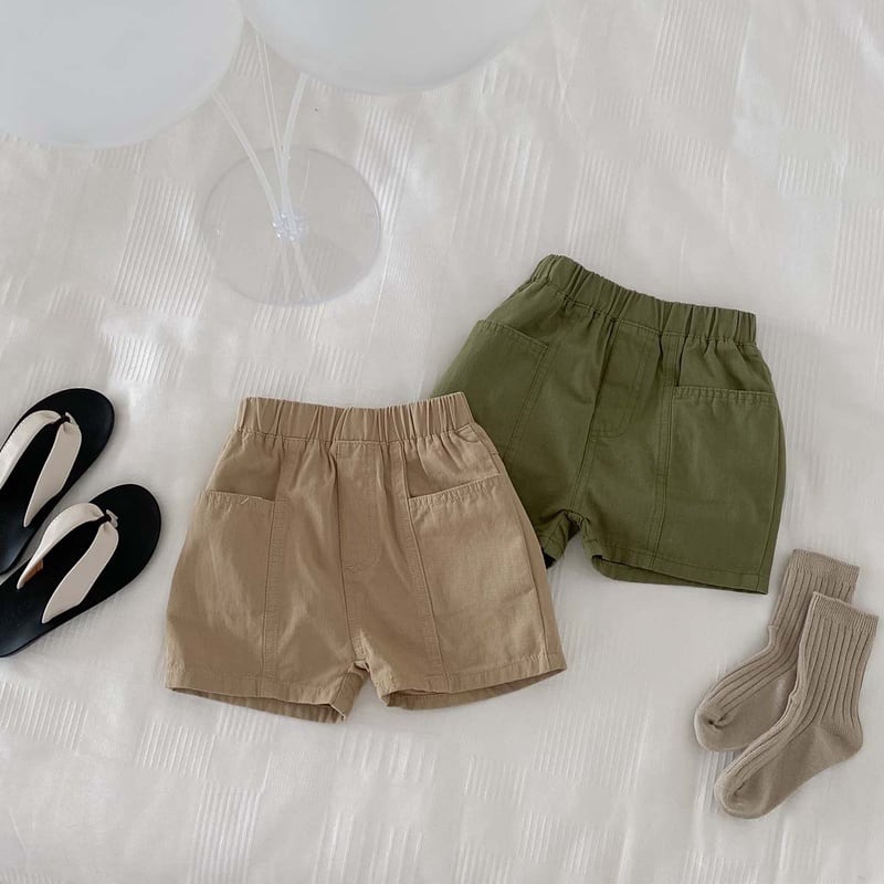 【BABY&KID】夏新作 無地ショートパンツ