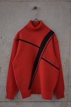 black line red knit