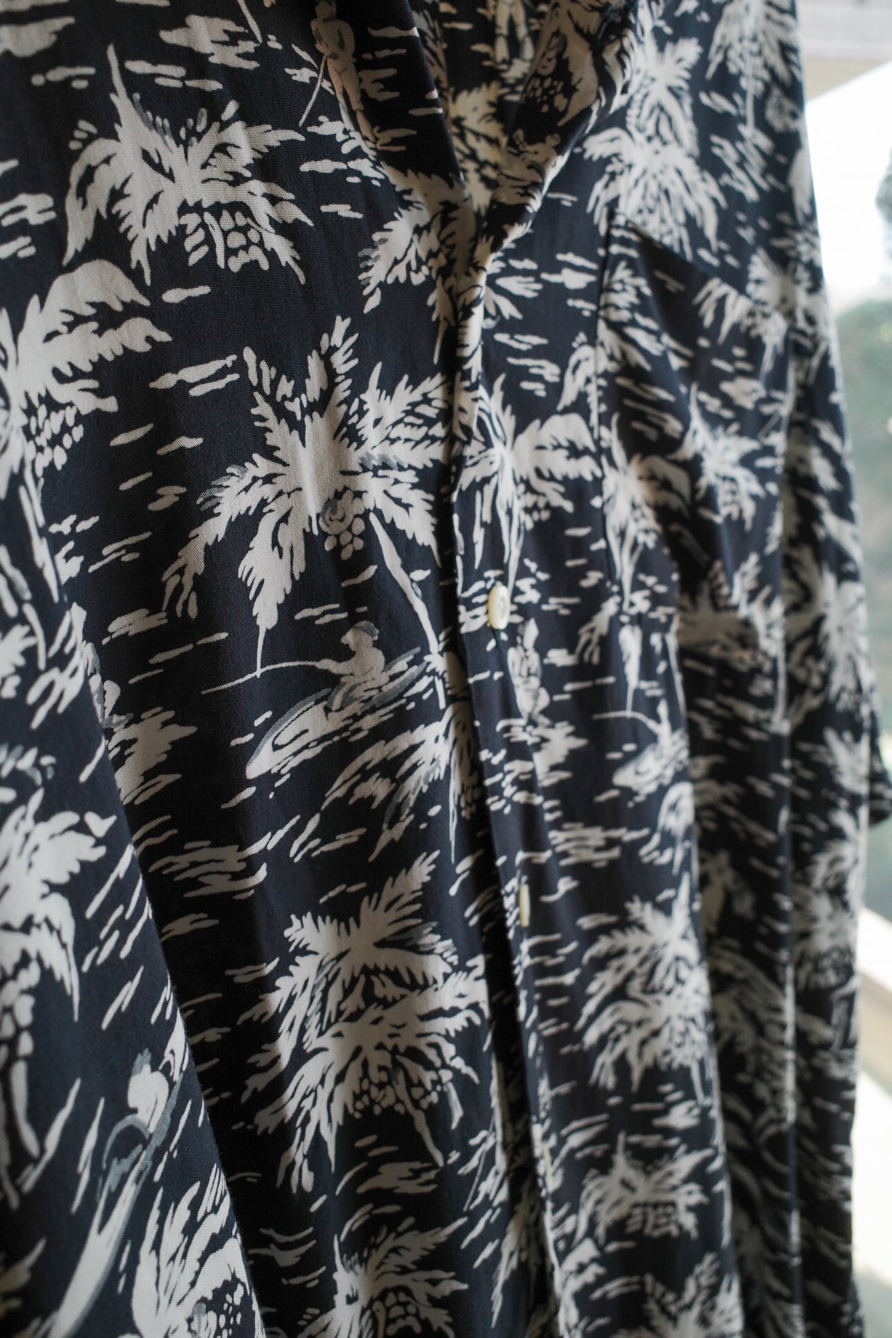 未使用】90s Ralph Lauren special rayon open collar shirt big size
