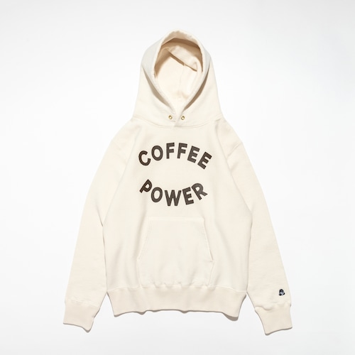 TACOMA FUJI RECORDS COFFEE POWER HOODIE designed by Yunosuke NATURAL