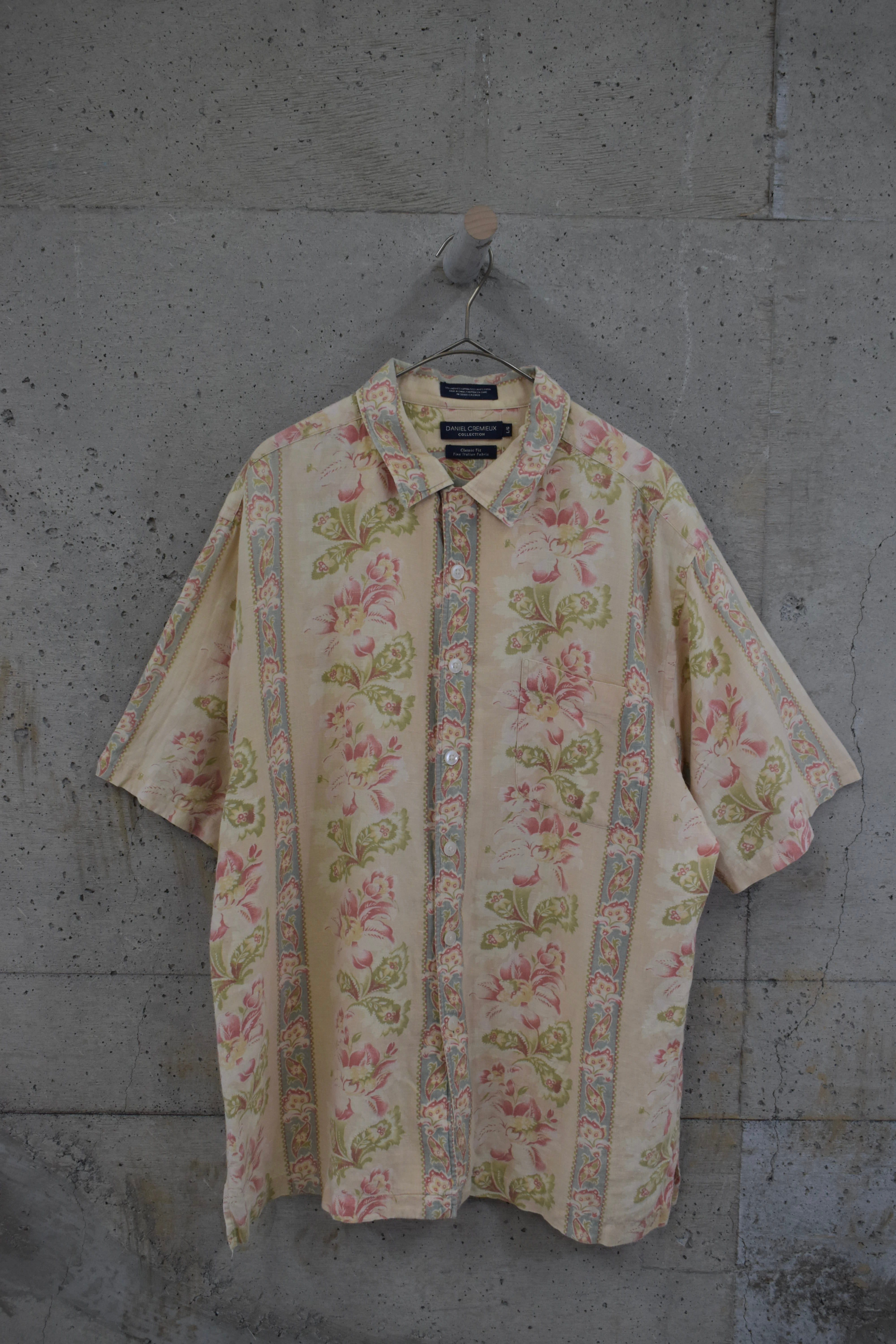 Yellow oversized floral shirt
