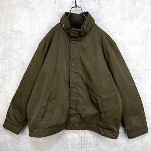 90's Polo by Ralph Lauren ナイロンジャケット 刺繍ロゴ 裏フリース