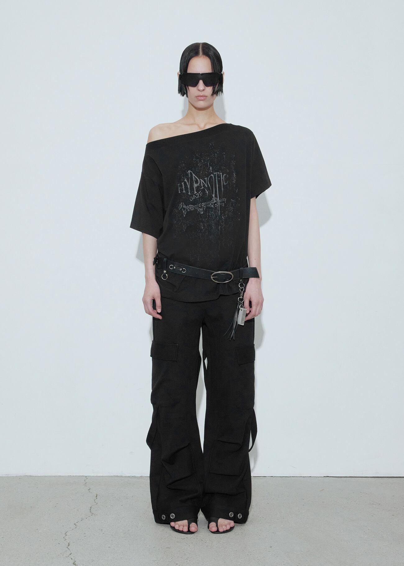 BOHEMIAN SEOUL] HYPNOTIC BOATNECK T, BLACK 正規品 韓国ブランド
