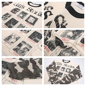 VINTAGE ストリート カモスリーブ ワッフルロングTシャツ T2231