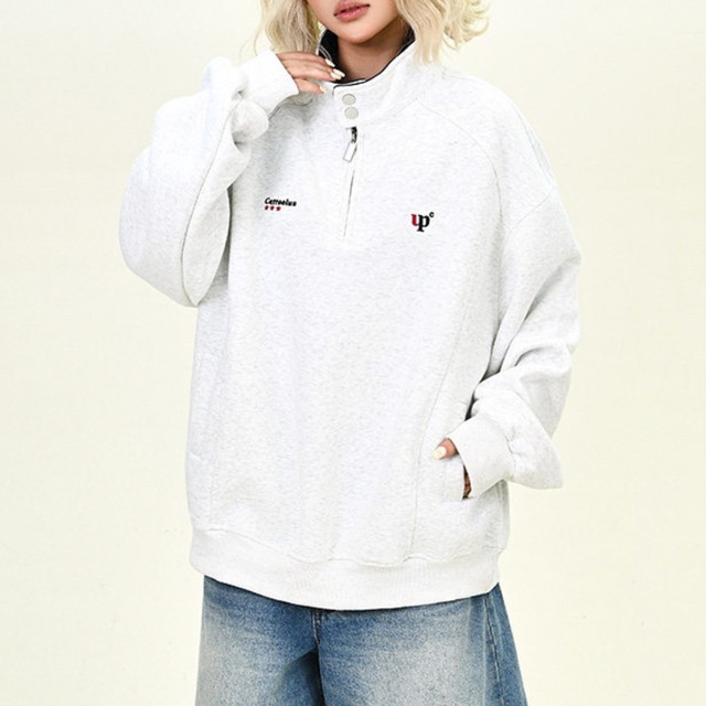 half-zip color sweatshirt　ハーフジップカラースウェットシャツ　J1645