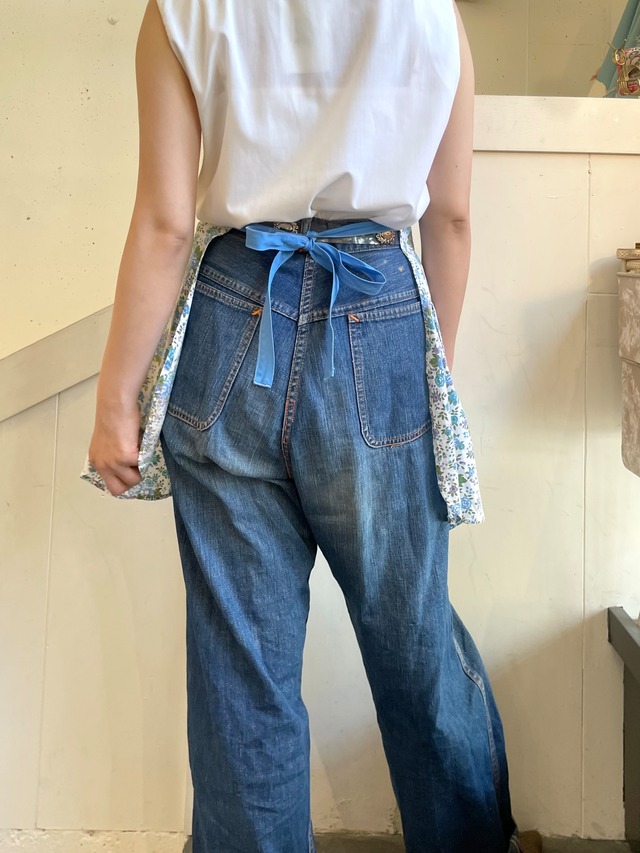 50's vintage  flower print apron