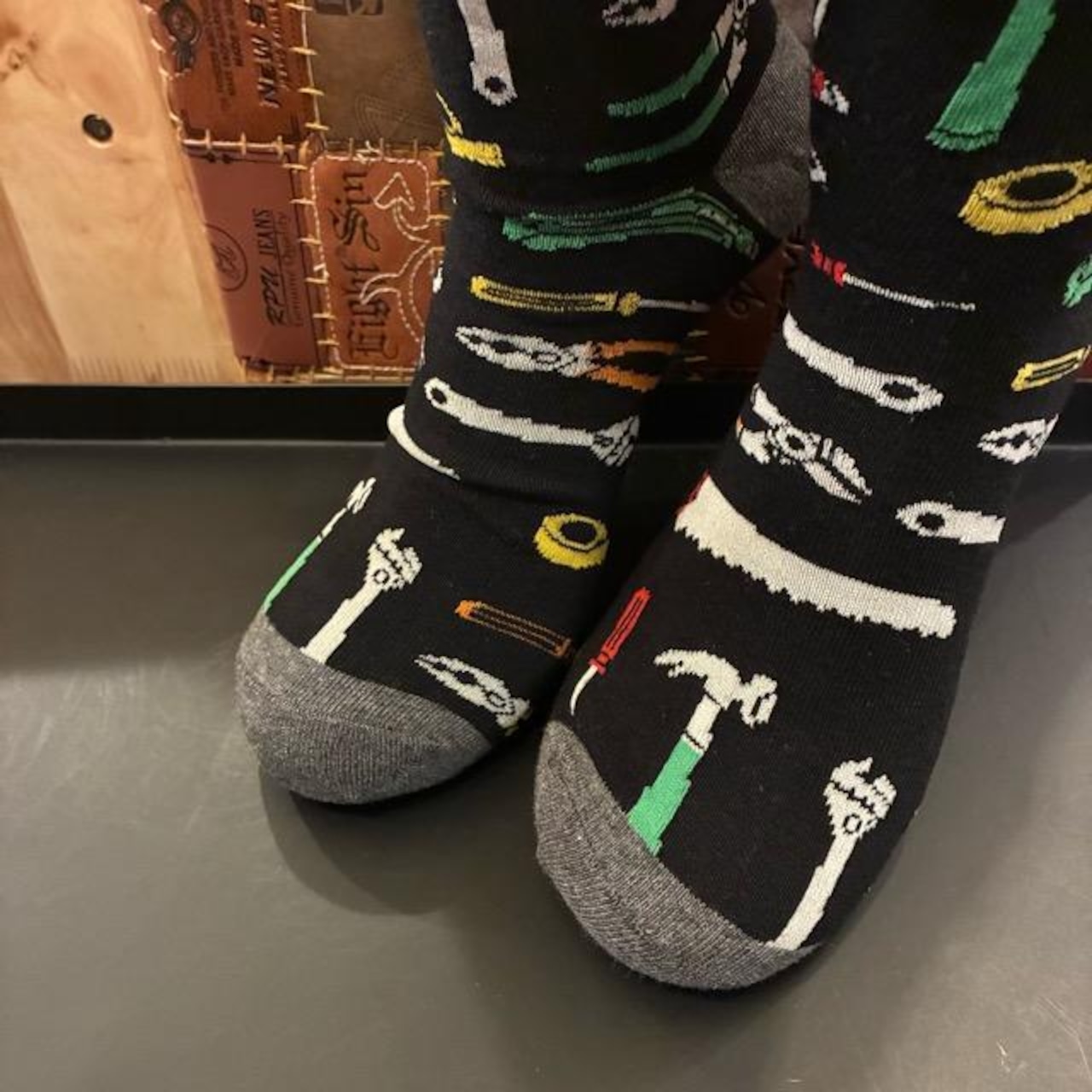 TOPANGA SOCKS Men's　Art Socks Tool　Black