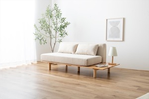 【幅150cm】Monica 2人掛けサイドテーブル付きソファ