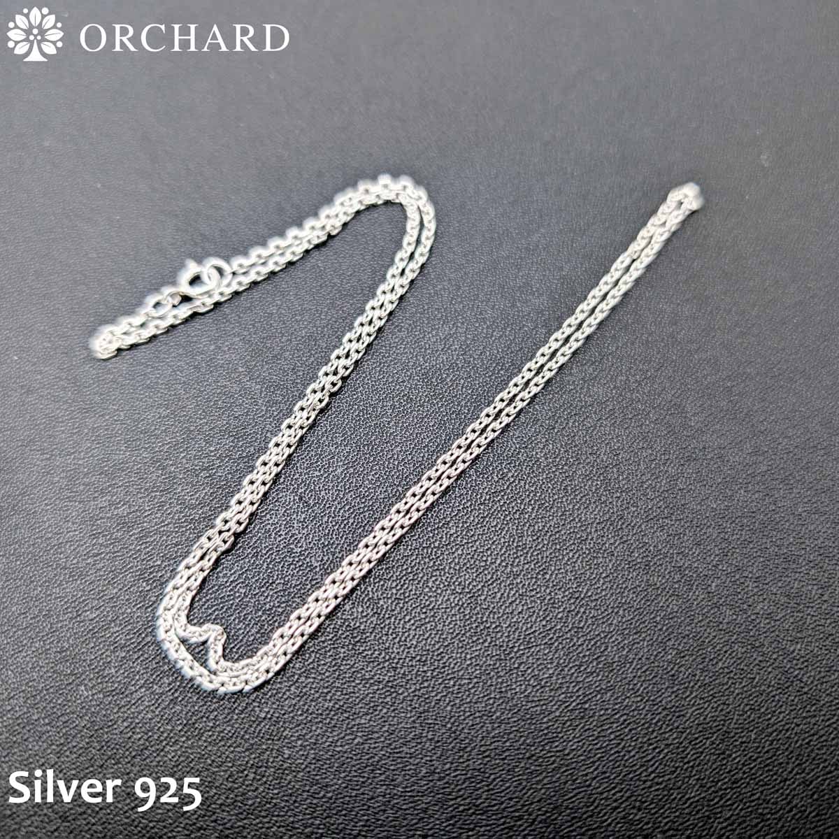 シルバー925 あずきチェーン ネックレス 45cm メンズ レディース 高級ジュエリー シンプルデザイン