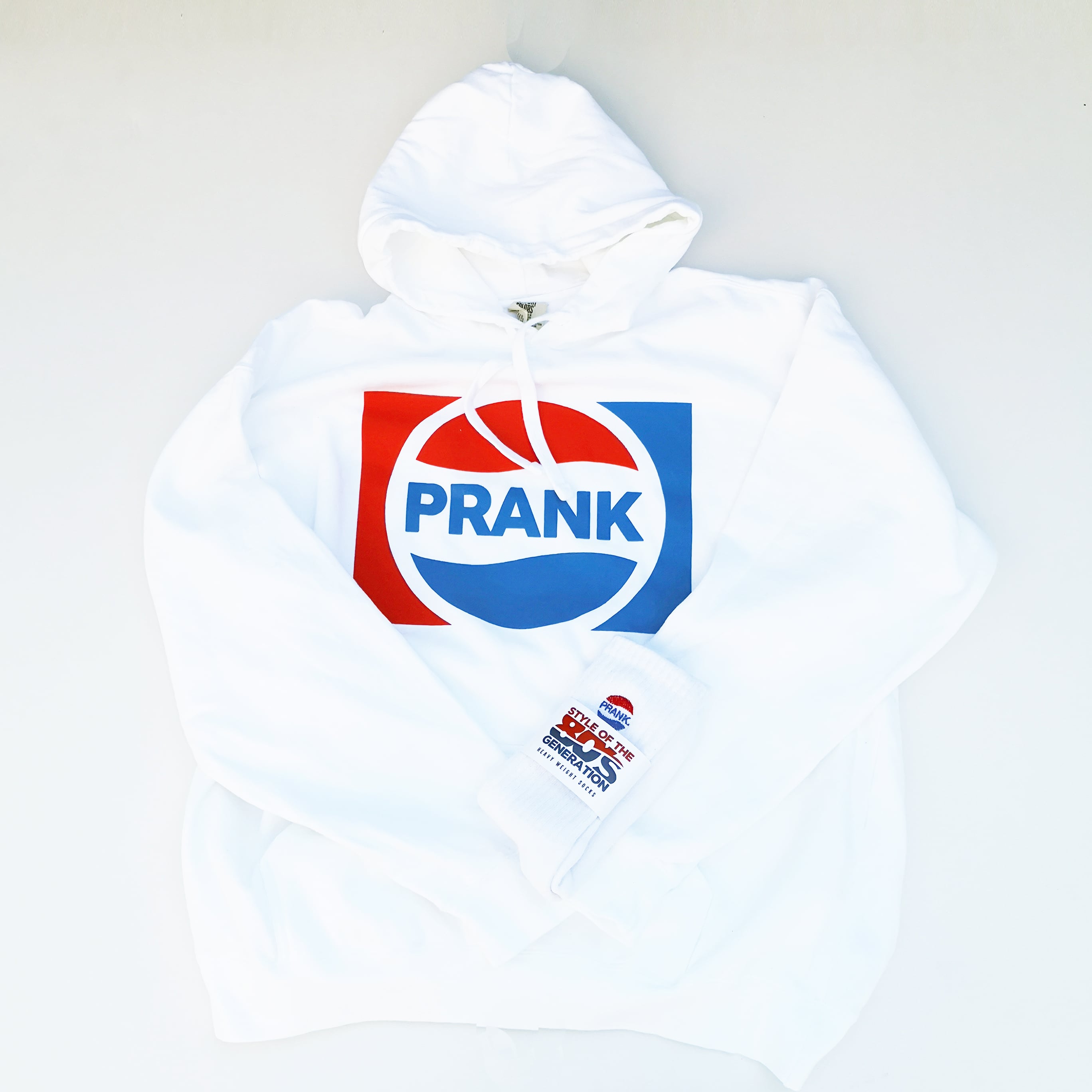 PRANK Weird Store "THE CHOICE OF A NEW GENERATION" HOODIE [XL] + SOCKS