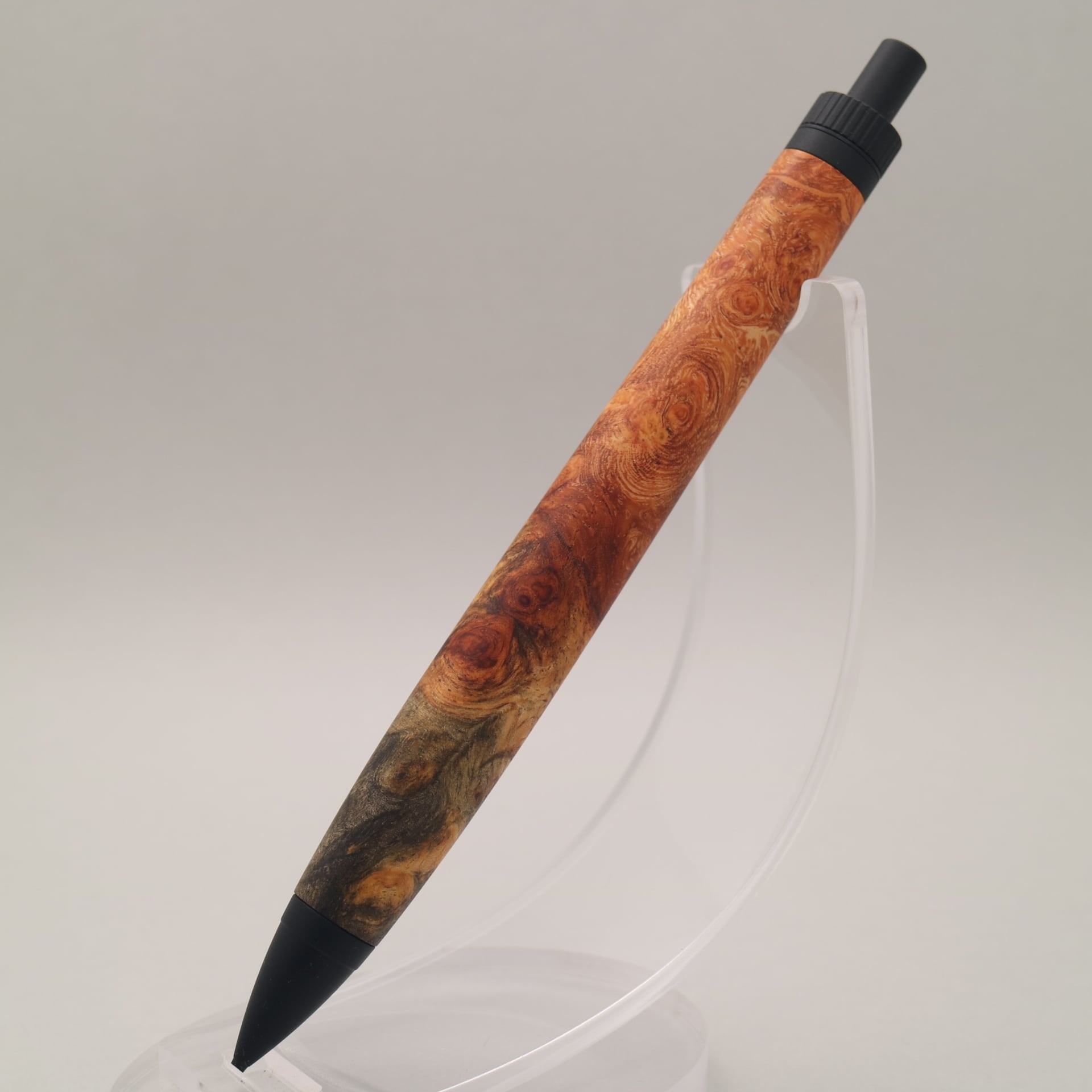 花梨瘤× マットブラック｜木の質感を楽しむ木軸ペン｜250920