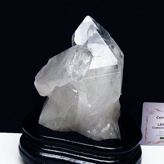 水晶 クラスター 原石 クォーツインクォーツ 台座付属 ブラジル ミナスジェライス州 コリント産 レムリアンシード 一点物 182-8085