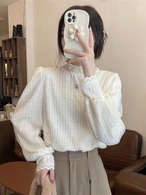 ハイネック 刺繍ブラウス G10CSH0033