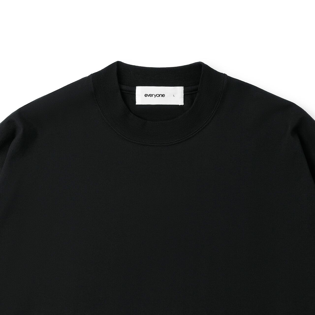 everyone high-gauge cotton long sleeve tee shirt (BLACK) | everyone
