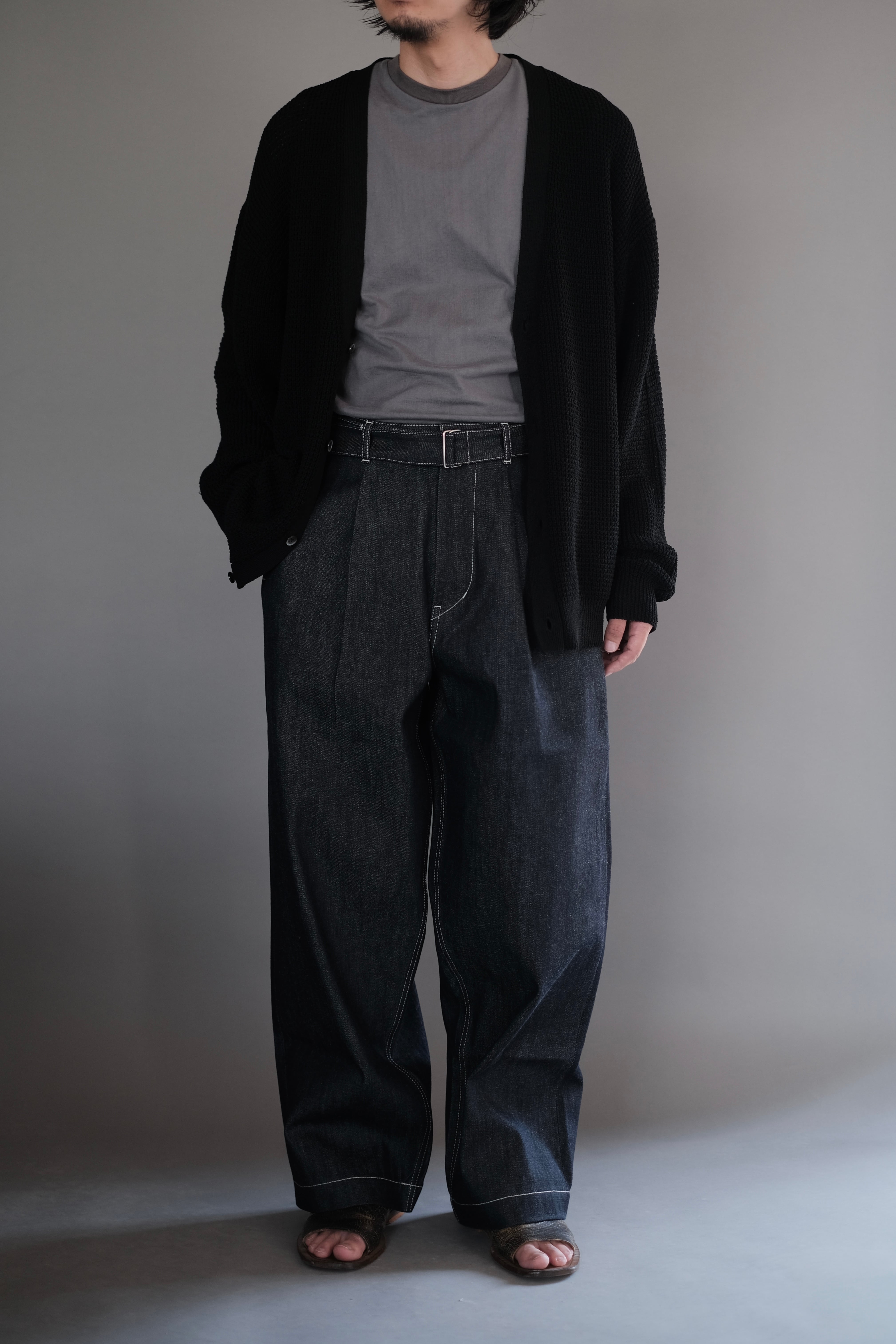 Graphpaper selvage denim belted pants