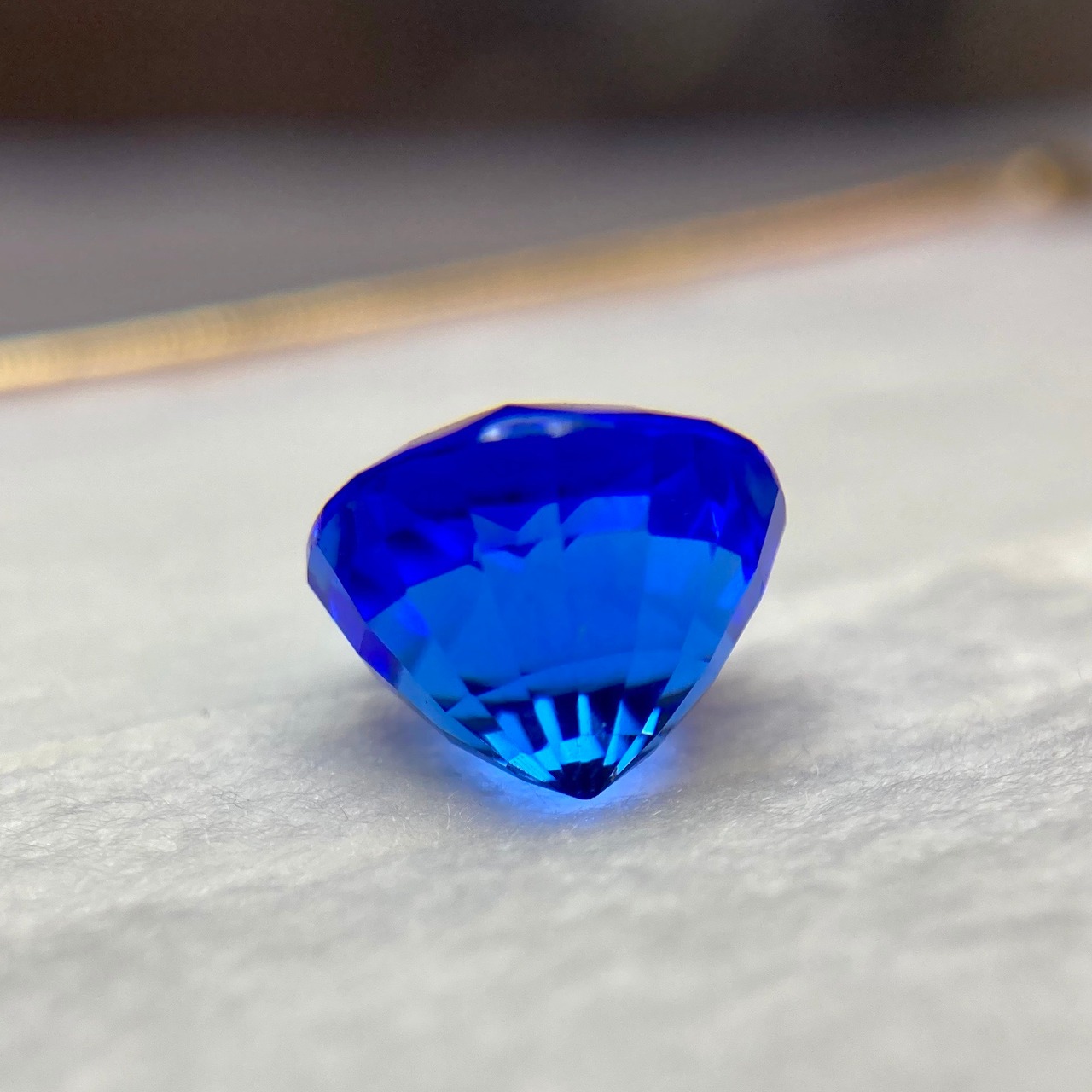 合成クォーツ 2.776ct ブルー 簡易ソーティング付き No.146