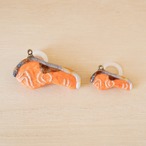 選べる金具7種類！『焼き鮭』和紙小物／和紙アクセサリー