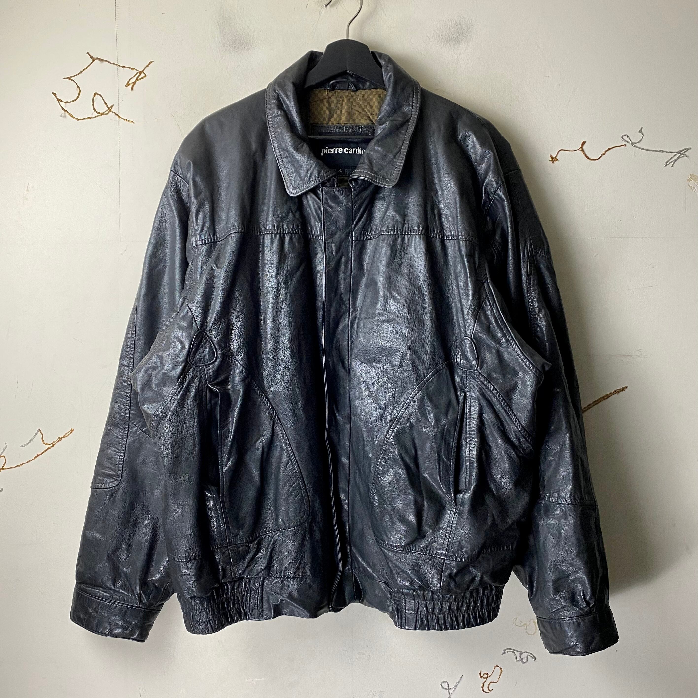 vintage PIERRE CARDIN black leather blouson | NOIR ONLINE