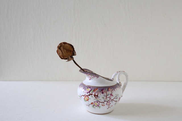 フランス アンティーク サルグミンヌ SARREGUEMINES 『MINTON 220』 ミルクポット N-06606