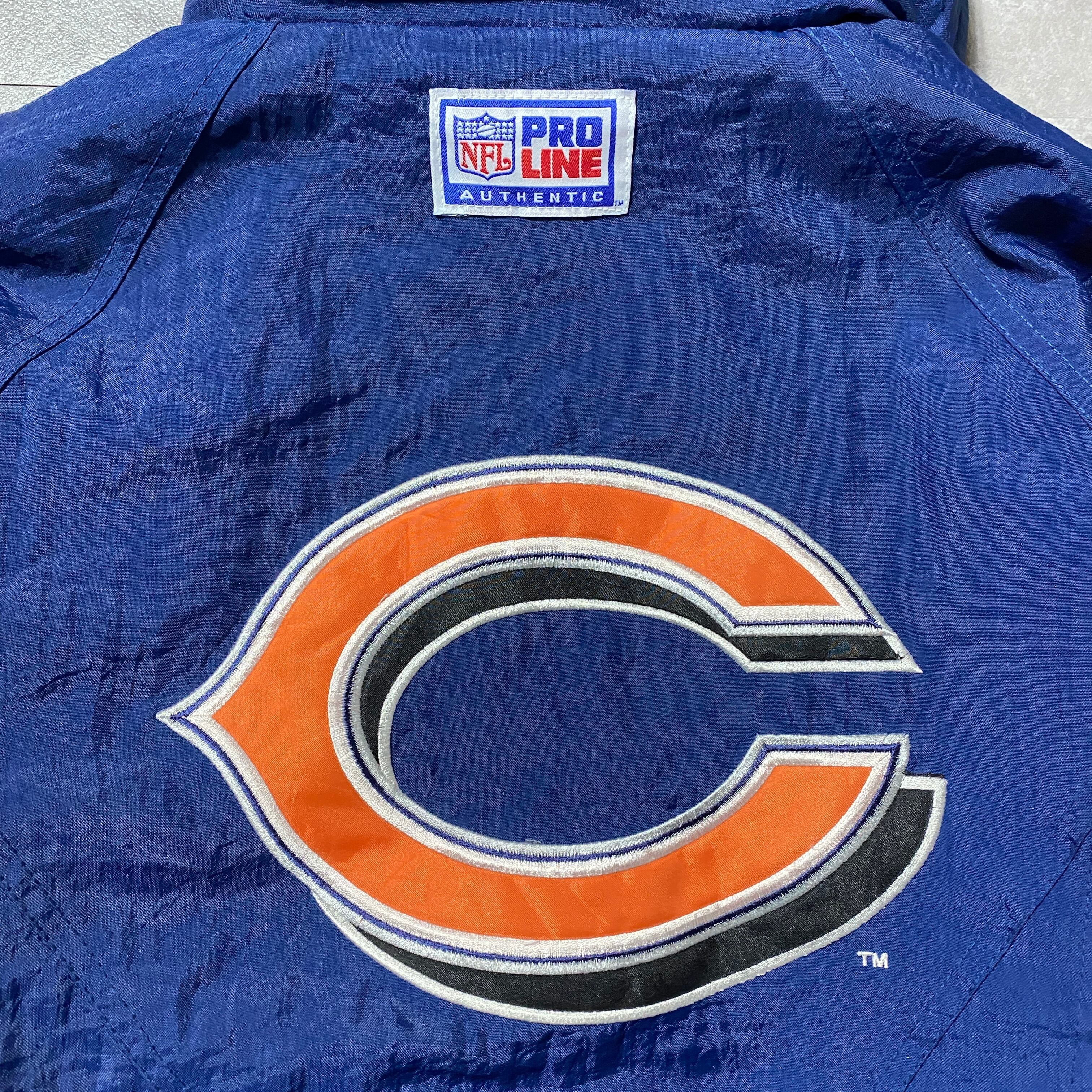 シカゴ・ベアーズ Reebok ナイロンジャケット Size.XL】90's Reebok NFL PRO LINE リーボック シカゴベアーズ チーム