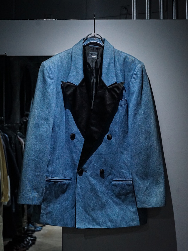 【add (C) vintage】Double Breasted Denim Tuxedo Tailored Jacket