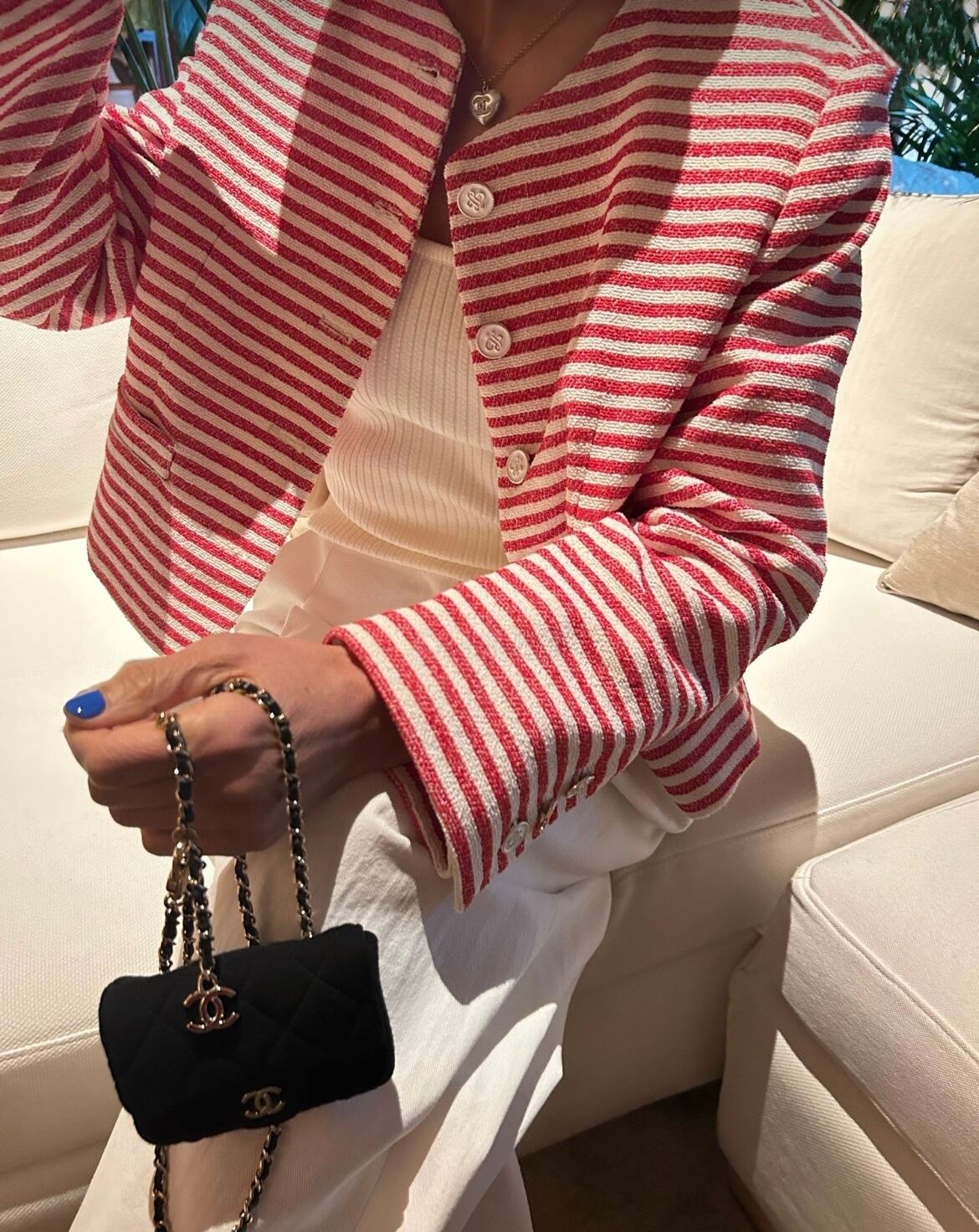 2color / ボーダーノーカラージャケット