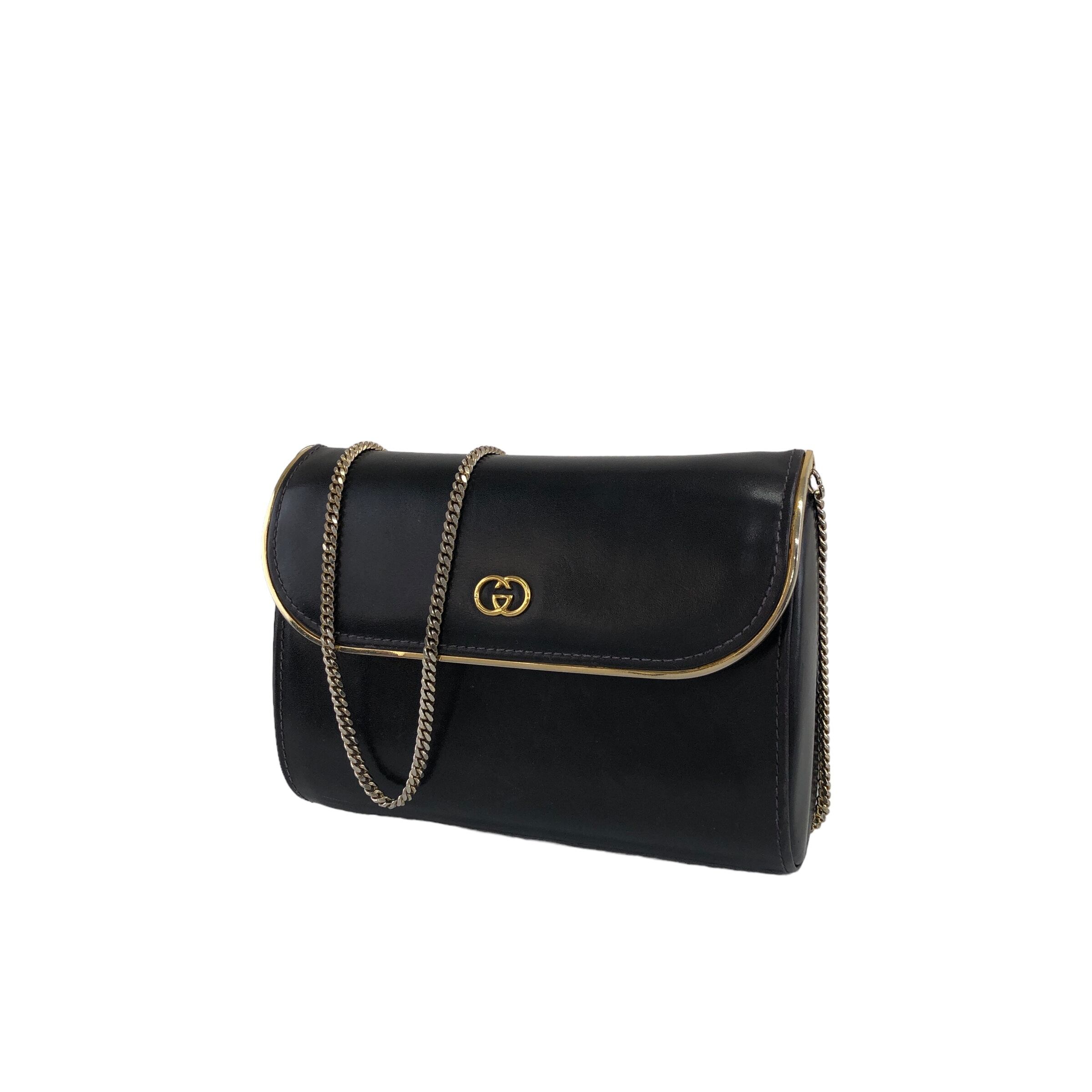 GUCCI グッチ GG レザー ミニバッグ チェーンショルダー ショルダー