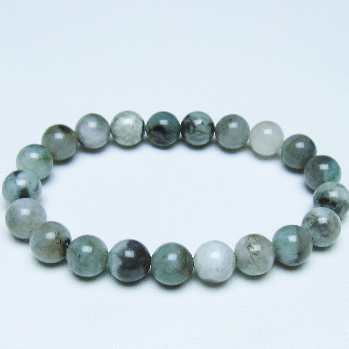 エメラルド ブレスレット 9mm 一点物 メール便可 [M便 1/10] 111-45993