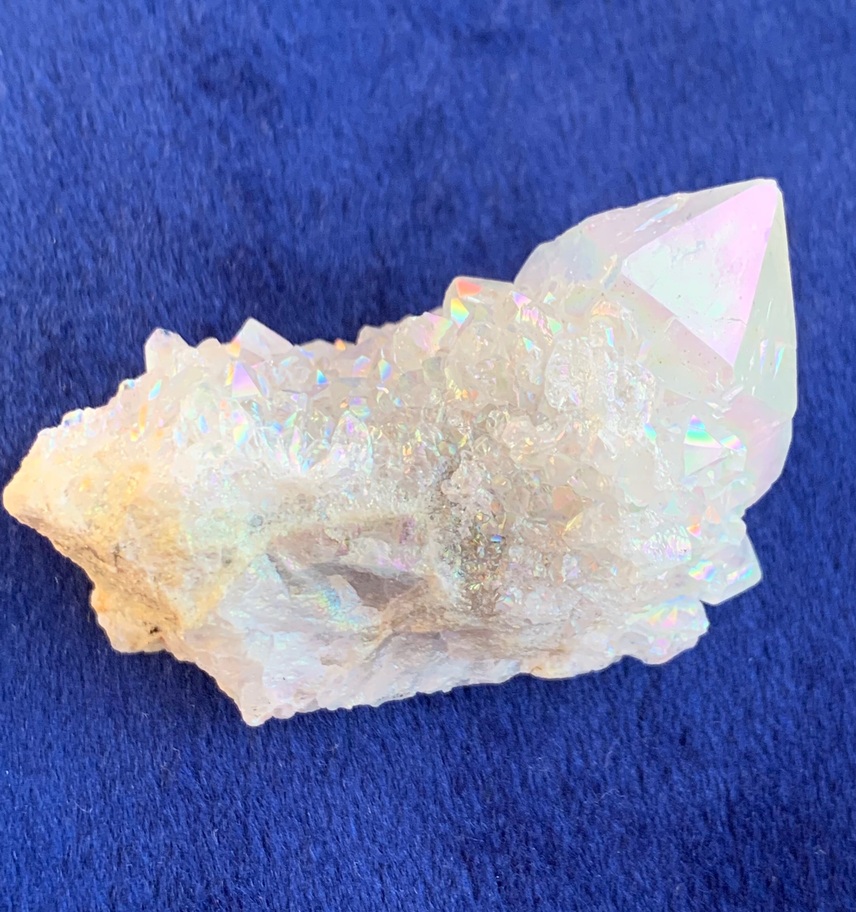 エンジェルオーラ スピリットクォーツ クラスター エンジェルオーラスピリットクォーツクラスター原石 56g H&E社 ヘブン