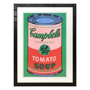 アンディ・ウォーホル「キャンベル・スープ(トマト/レッド&グリーン)1965」展示用フック付大型サイズジークレ ポップアート 絵画