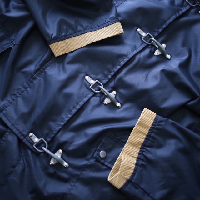 corduroy switching design lining check pattern nylon fireman jacket