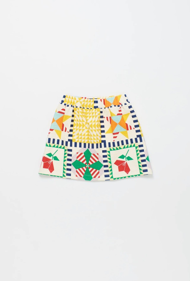 【4y-8y】Maison Mangostan 24aw　/　スカート　ボトムス　子供服　PATCHWORK SKIRT MULTICOLOR