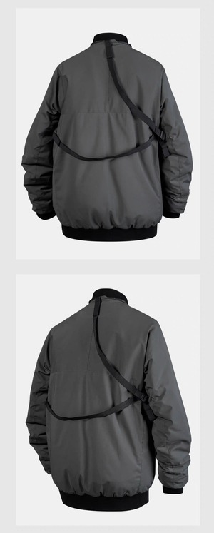 NOSUCISM 24AW 取り外し可能フリースビブ パデットMA-1 ジャケット