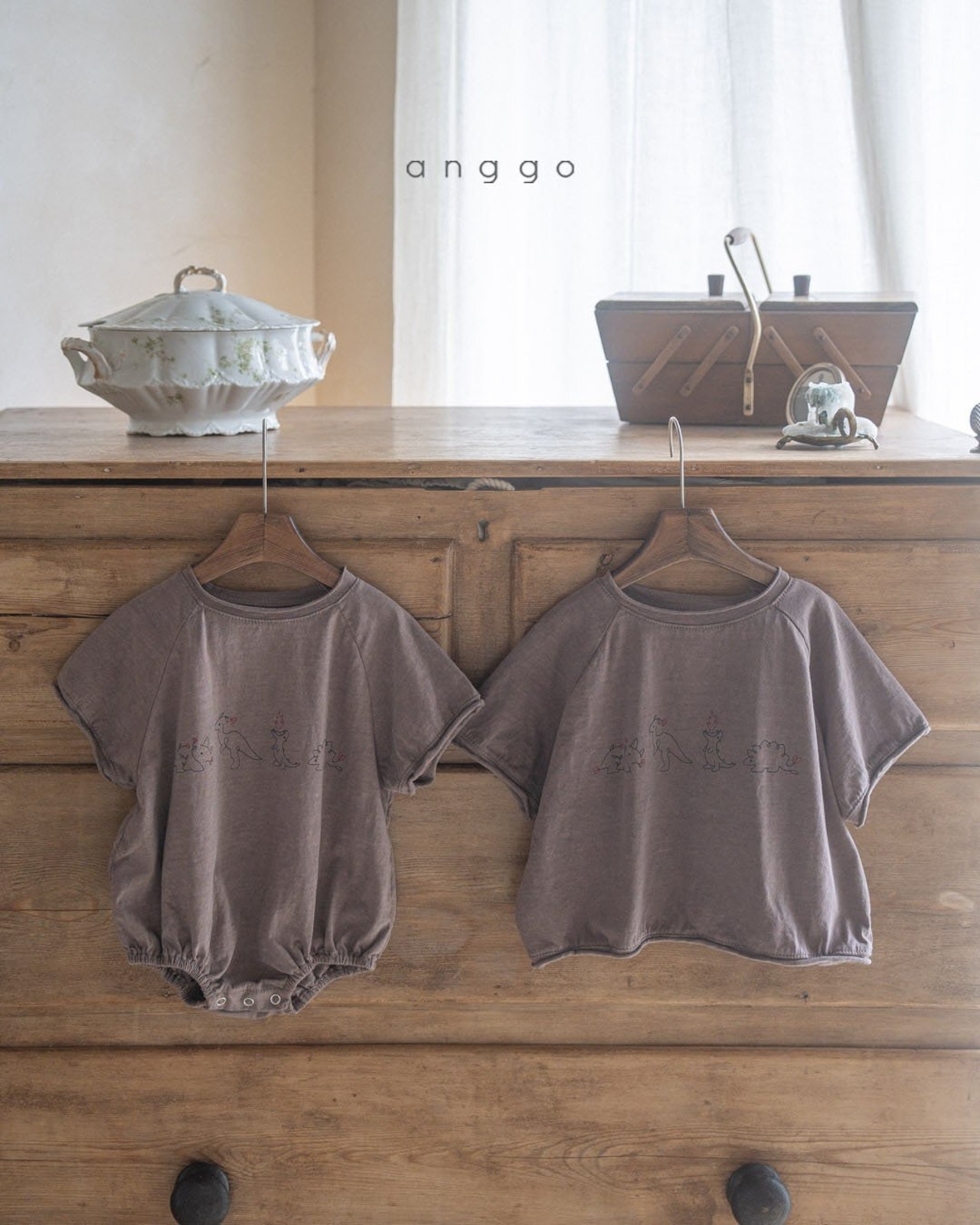【anggo】だいなそーTシャツ 80〜120cm ブラウン 230509 - 9