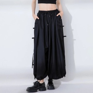 【UNISEX】 Drawstring Wide Leg Pants / ドローストリング ワイドレッグ パンツ