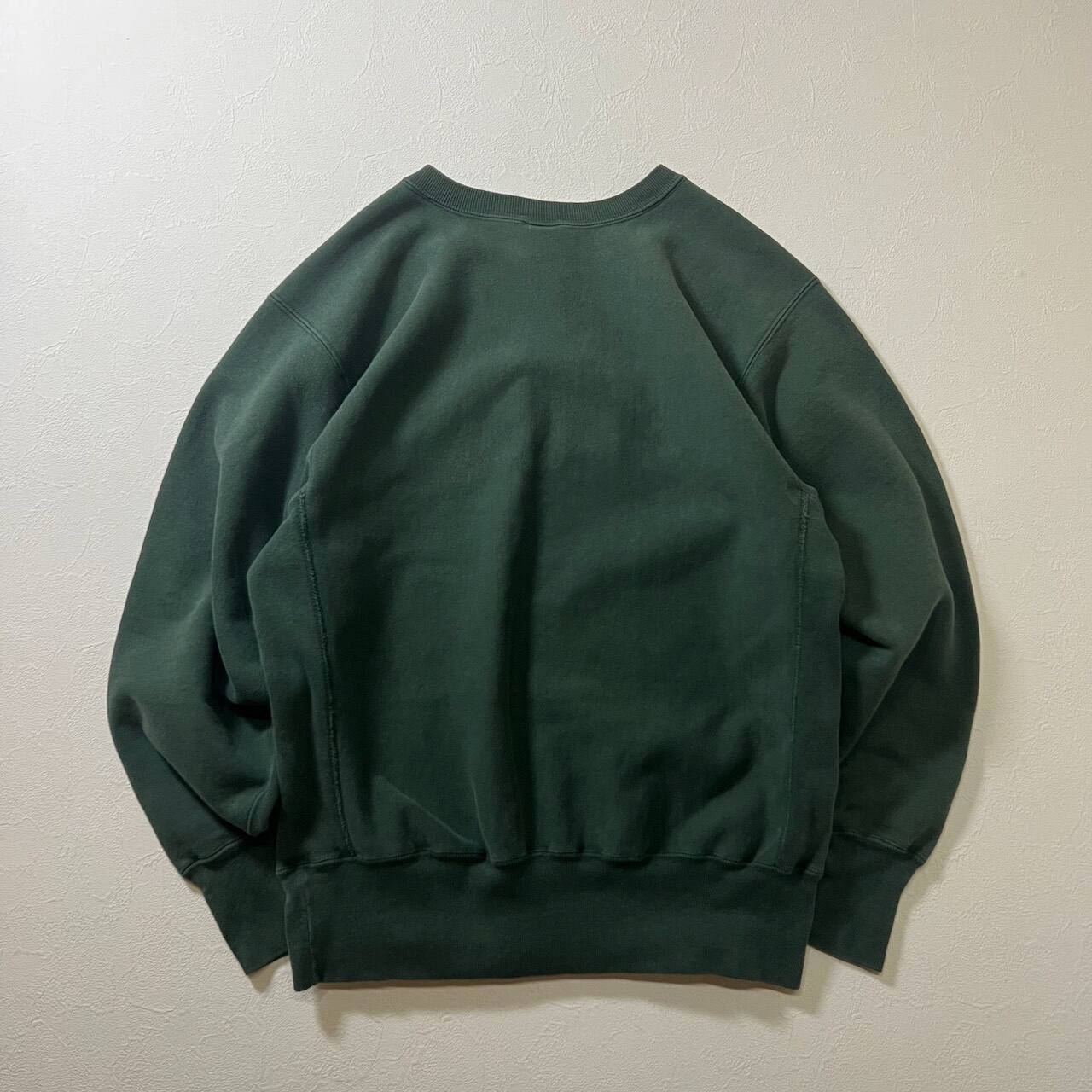 90s Champion Reverse Weave ダークグリーン スウェット 90s USA Champion REVERSE WEAVE カレッジロゴ リバースウィーブ