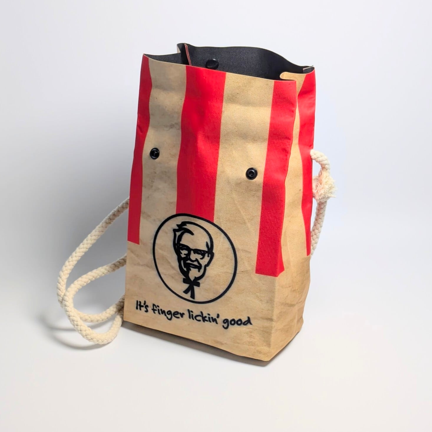 【 KFC ケンタッキー 】ロープショルダーバッグ*紙袋風 / Food Bag 〚アメリカン雑貨 アメトイ〛