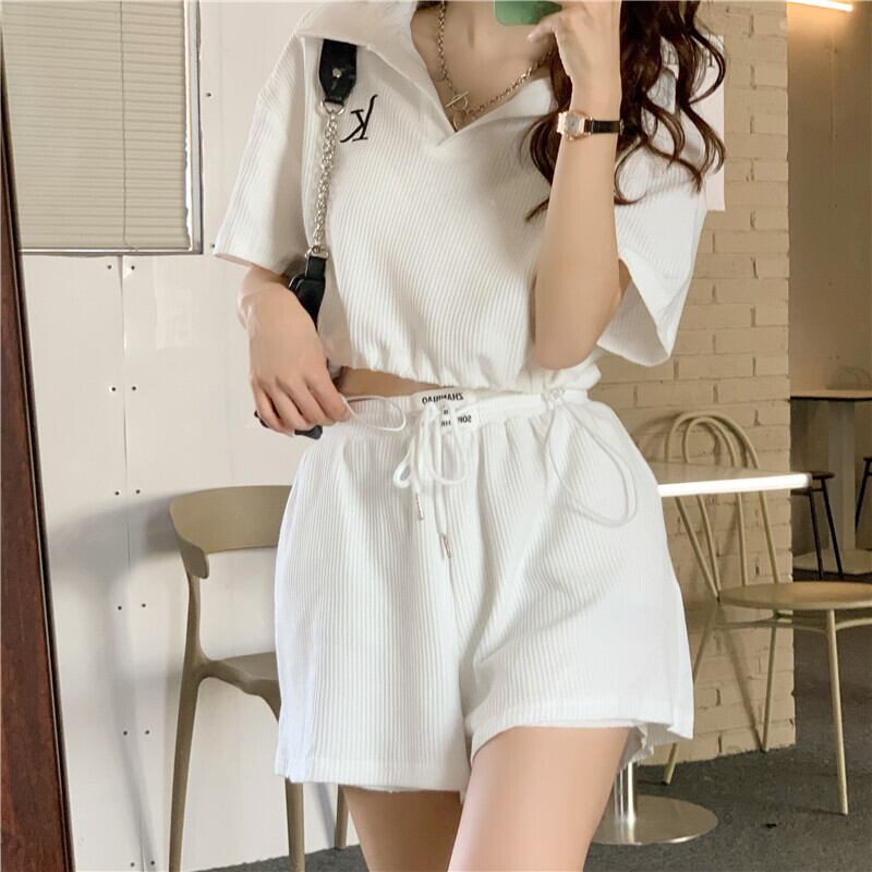 パンツ サマーカラーショートトップス カジュアルハイウェストウェストショーツ 夏物 ブルマー 1号婦人85328912068