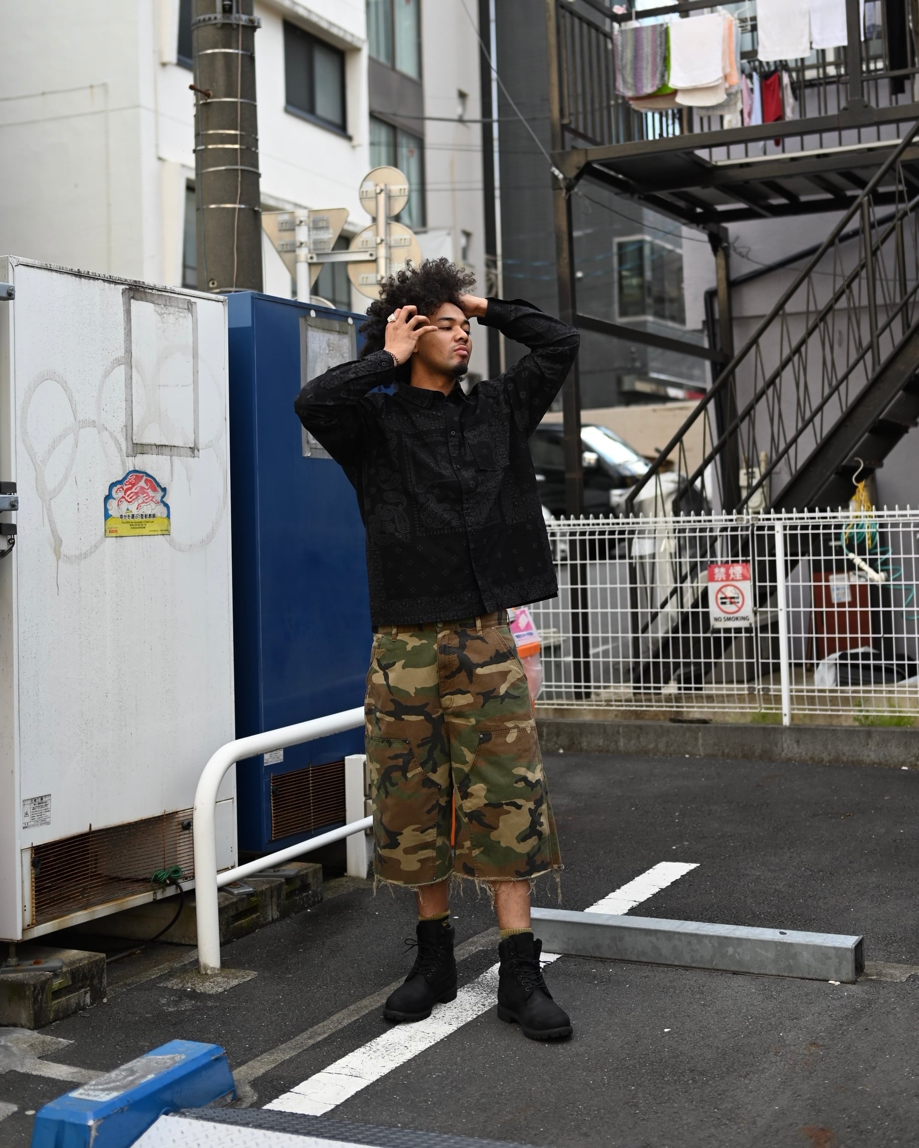 BLACK Dyed Bandana Shirt | MIYAGIHIDETAKA