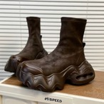 Genuine Leather Platform Slim-Fit Boots (ME499)