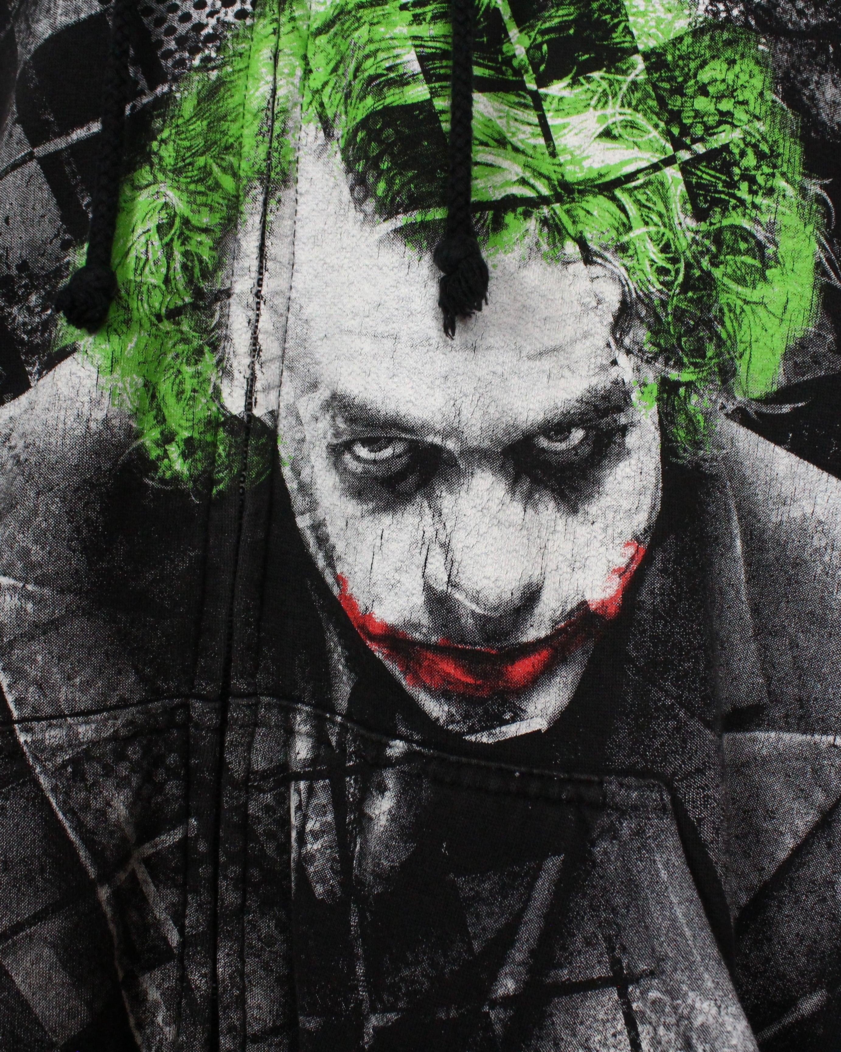 JOKER CHページ Caka act2】“The Dark Knight” Joker Print Loose Zip Up Hoodie